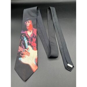 Vtg Ralph Marlin Men Jimi Hendrix Authentic Graphic Black Red Guitar 1996